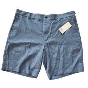 NWT Walter Hagen Men’s 9” Flat Front Clubhouse Linen Shorts in Grey Sky size 40